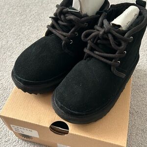 UGG Kids Black Suede Boots